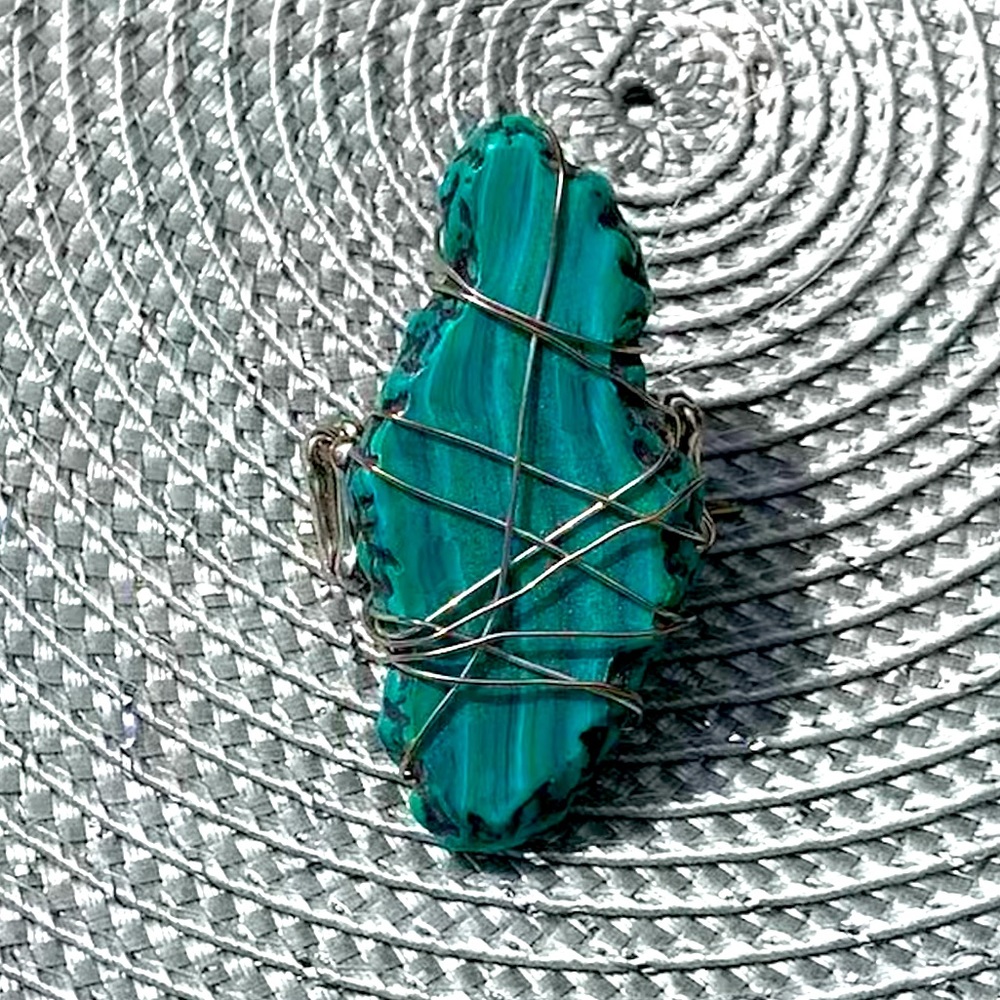 Turquoise stone adjustable ring